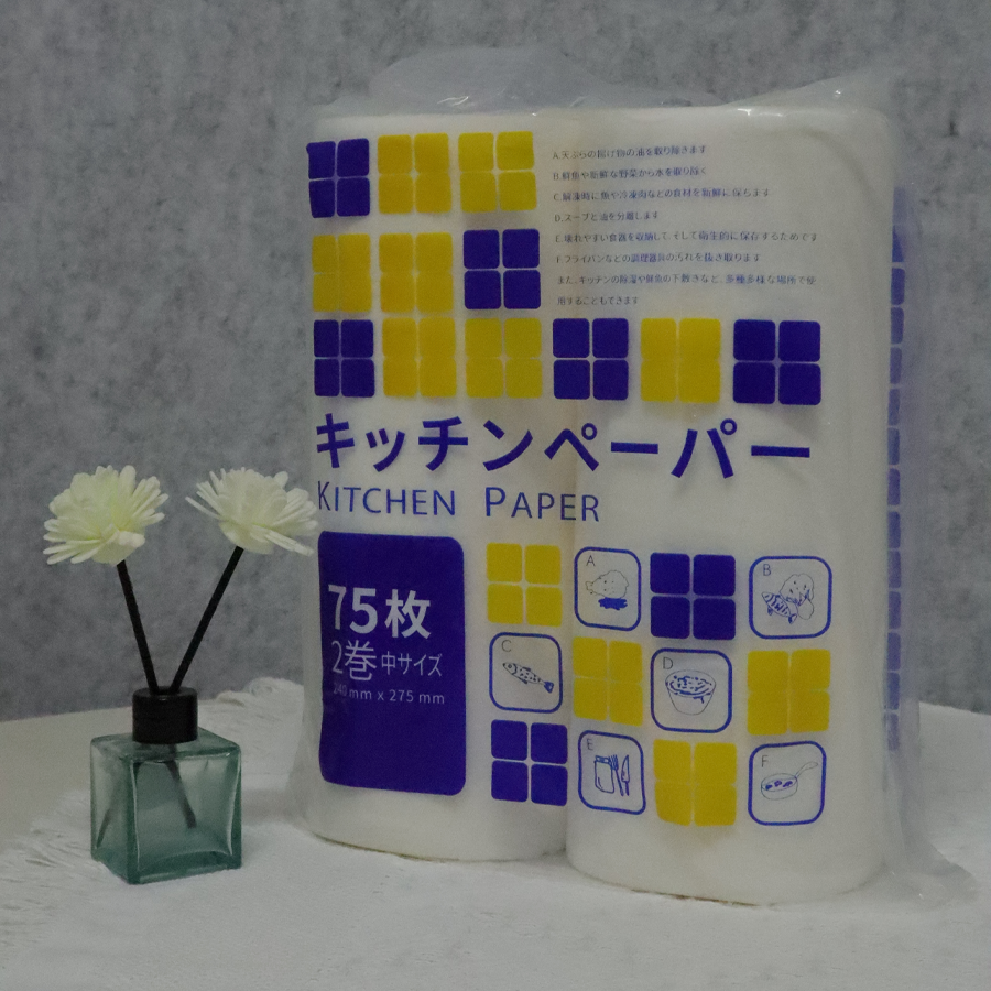 Fumo High Quality Kitchen Paper Oil Water Absorption Roll Towels Tissue